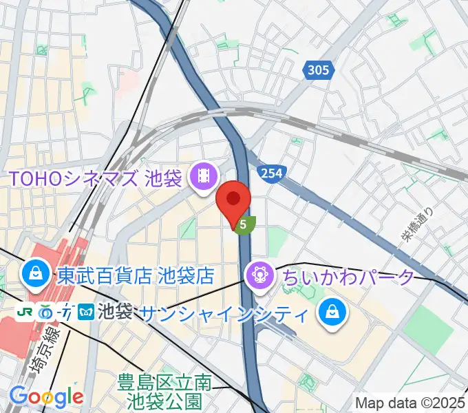 フジゲンカスタムハウス池袋の地図