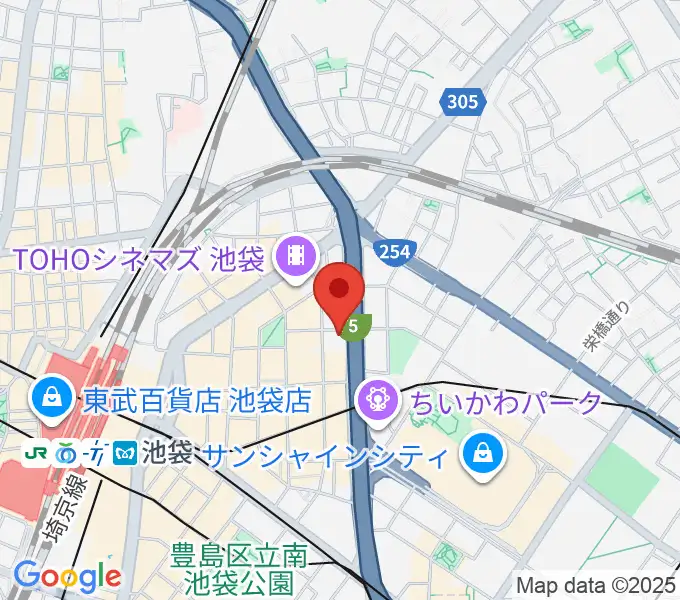 フジゲンカスタムハウス池袋の地図