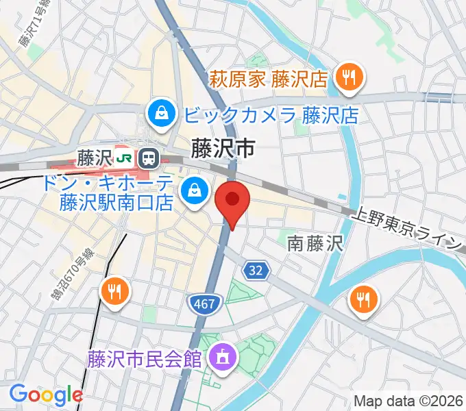 ミュージックアベニュー藤沢 ヤマハミュージックの地図