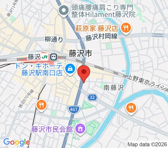 ミュージックアベニュー藤沢 ヤマハミュージックの地図