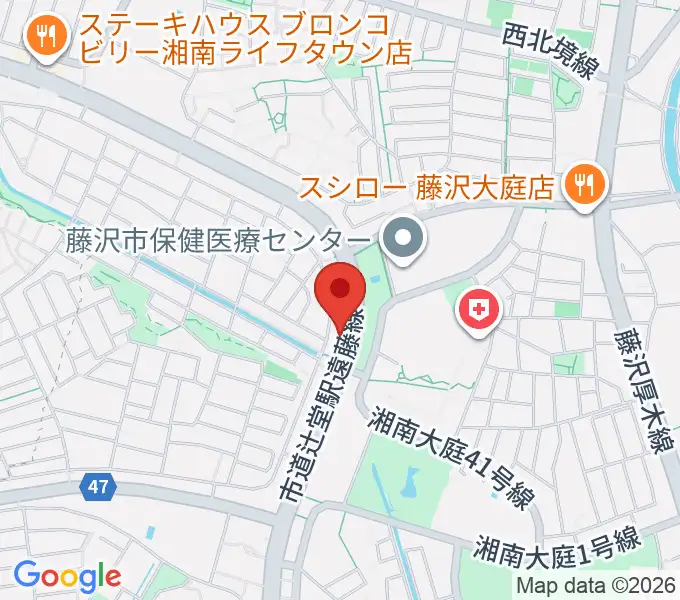 湘南ライフタウンセンター ヤマハミュージックの地図