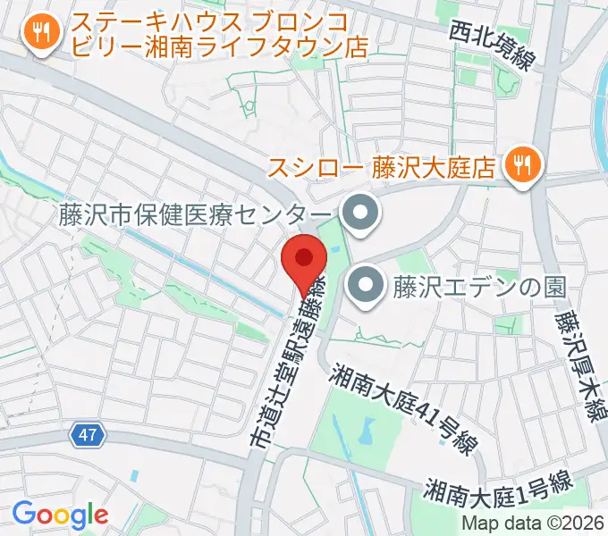 湘南ライフタウンセンター ヤマハミュージックの地図