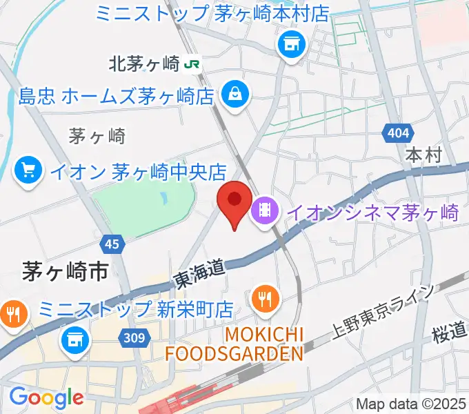 イオン茅ヶ崎センターヤマハミュージックの地図