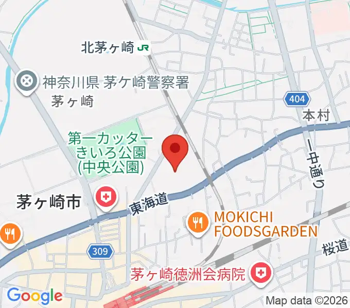 イオン茅ヶ崎センターヤマハミュージックの地図