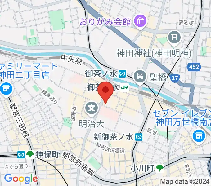 ESPギターワークショップの地図