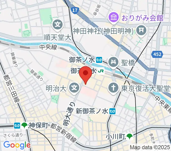 ESPギターワークショップの地図