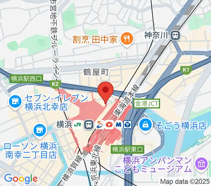 クロサワ楽器横浜店の地図