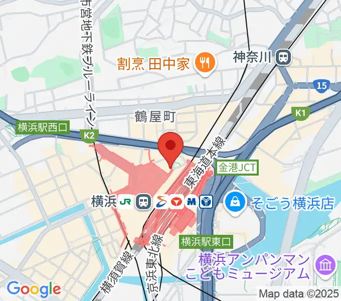クロサワ楽器横浜店の地図