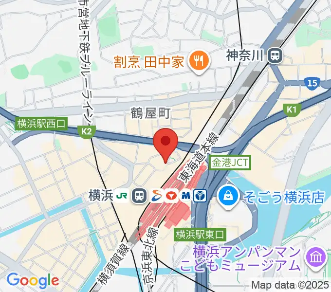 クロサワ楽器横浜店の地図