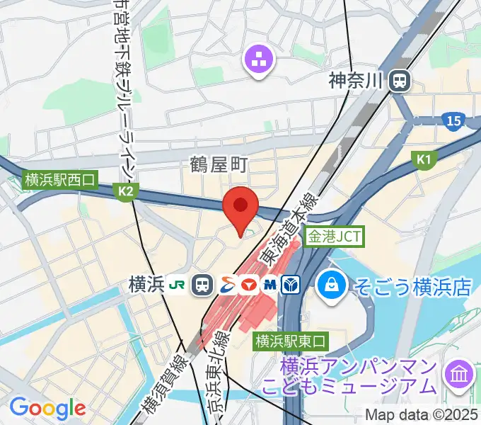 クロサワ楽器横浜店の地図