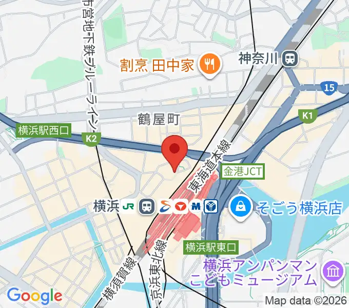 クロサワ楽器横浜店の地図