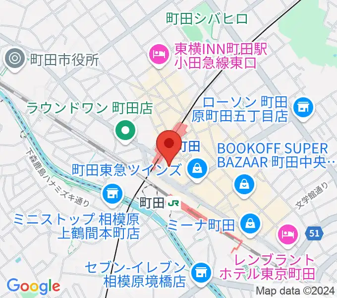 クロサワ楽器町田店の地図