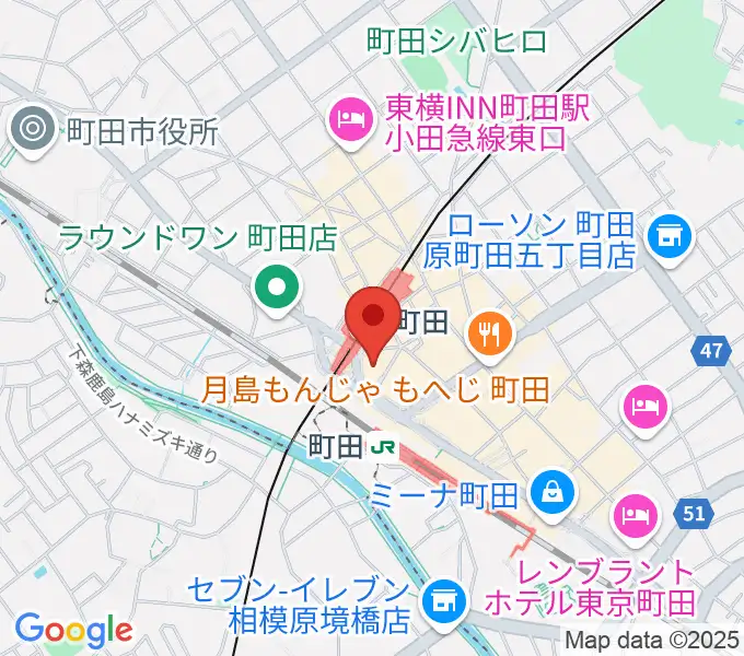 クロサワ楽器町田店の地図