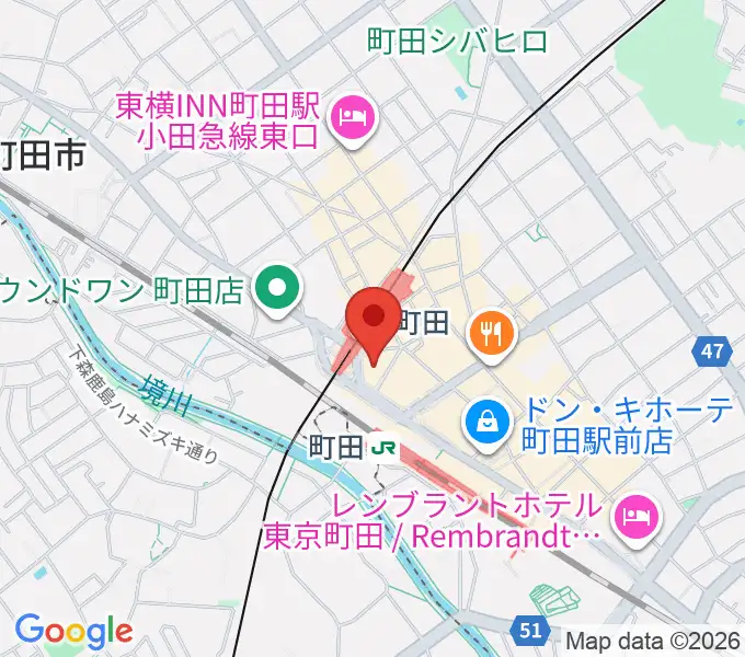 クロサワ楽器町田店の地図