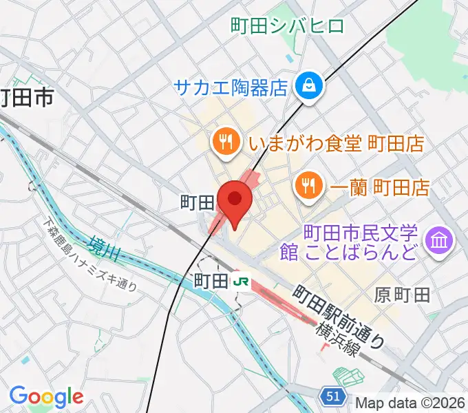 クロサワ楽器町田店の地図