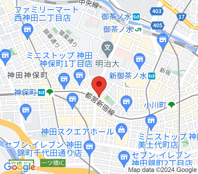 クロサワ楽器 G-CLUB TOKYOの場所