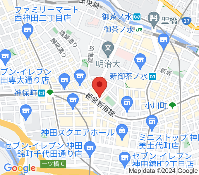 クロサワ楽器 G-CLUB TOKYOの場所