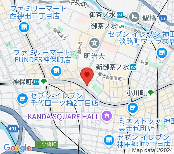 クロサワ楽器 G-CLUB TOKYOの地図