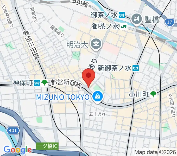 クロサワ楽器 G-CLUB TOKYOの地図