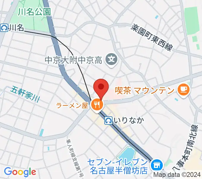 みどり楽器・名古屋の地図