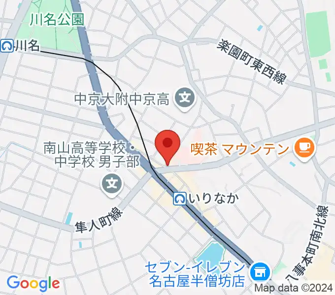 みどり楽器・名古屋の地図