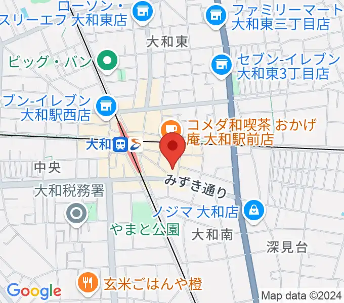 ユニスタイル大和 ヤマハミュージックの地図