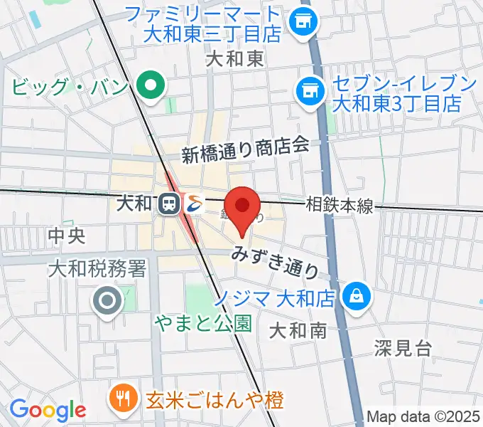 ユニスタイル大和 ヤマハミュージックの地図