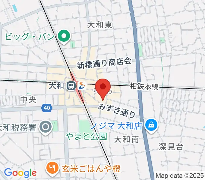 ユニスタイル大和 ヤマハミュージックの地図