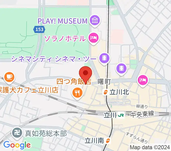 宮地楽器ミュージックスクエア立川の地図