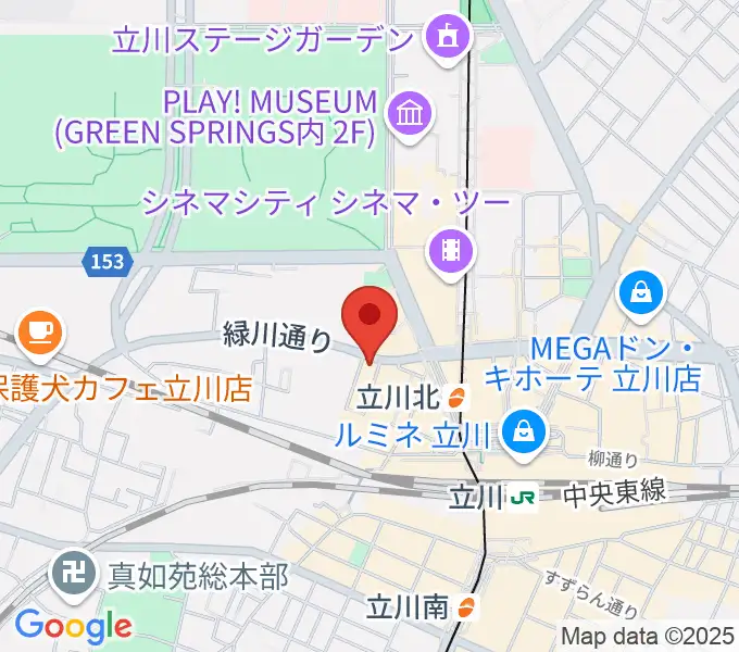 宮地楽器ミュージックスクエア立川の地図