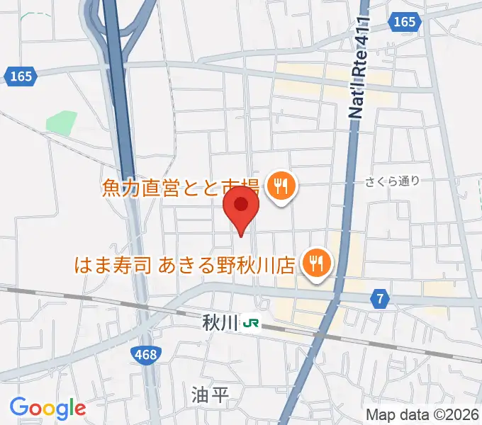 宮地楽器 あきる野センターの地図