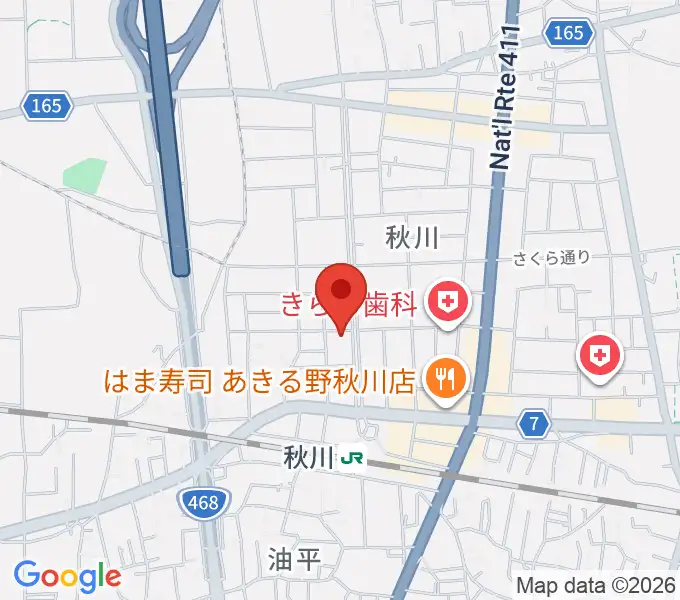 宮地楽器 あきる野センターの地図