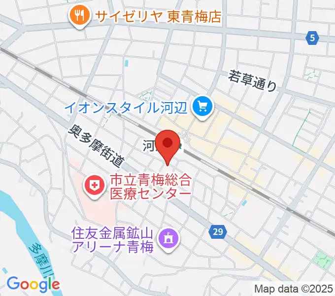 宮地楽器 河辺センターの地図