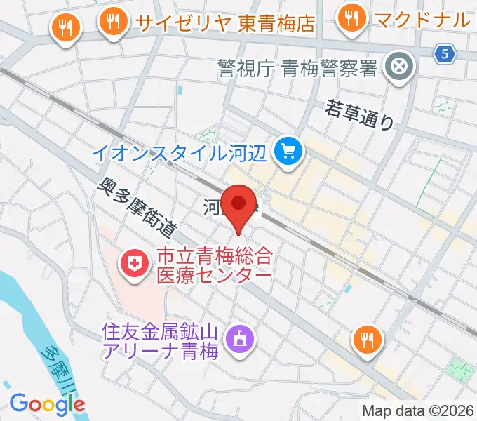 宮地楽器 河辺センターの地図