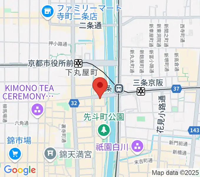 三条音楽院の地図