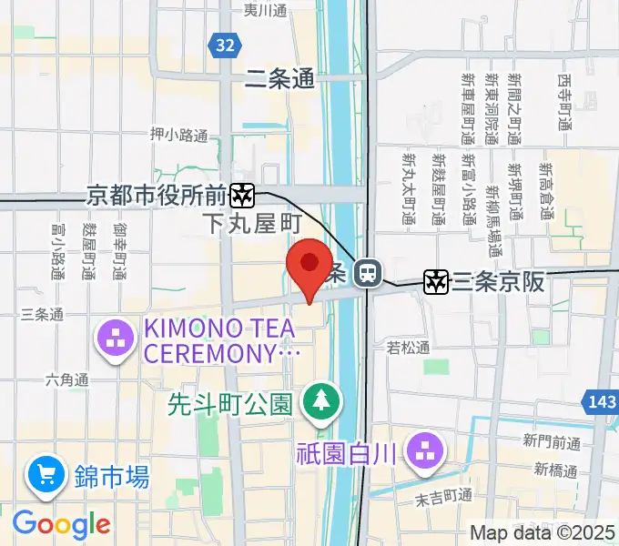 三条音楽院の地図
