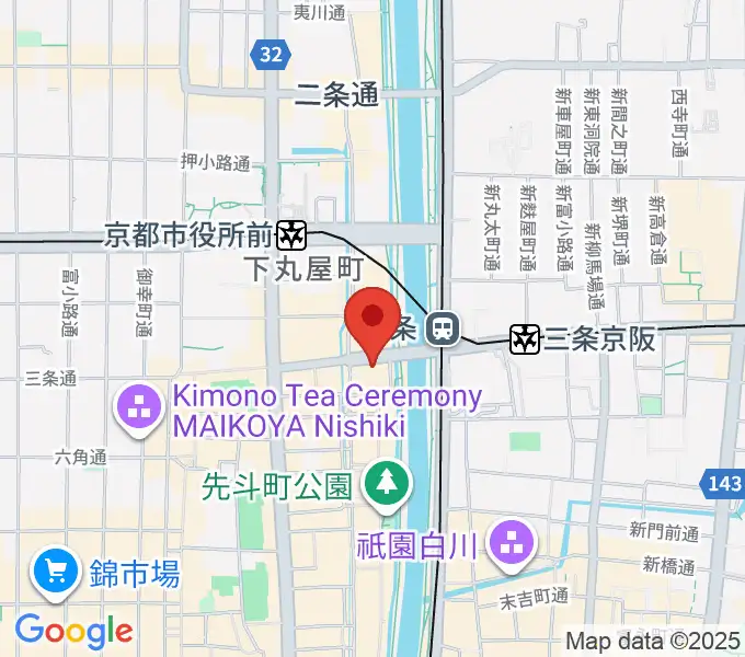 三条音楽院の地図