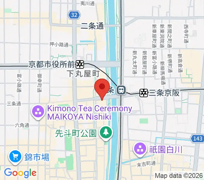 三条音楽院の地図