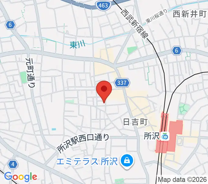 ユニスタイル所沢 ヤマハミュージックの地図