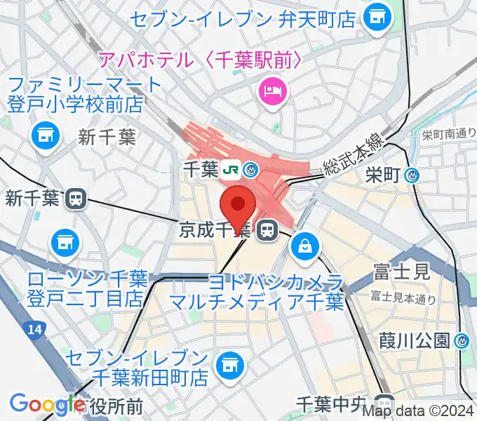 ミュージックアベニュー千葉ヤマハミュージックの地図