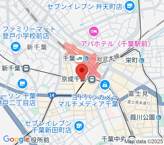 ミュージックアベニュー千葉ヤマハミュージックの地図