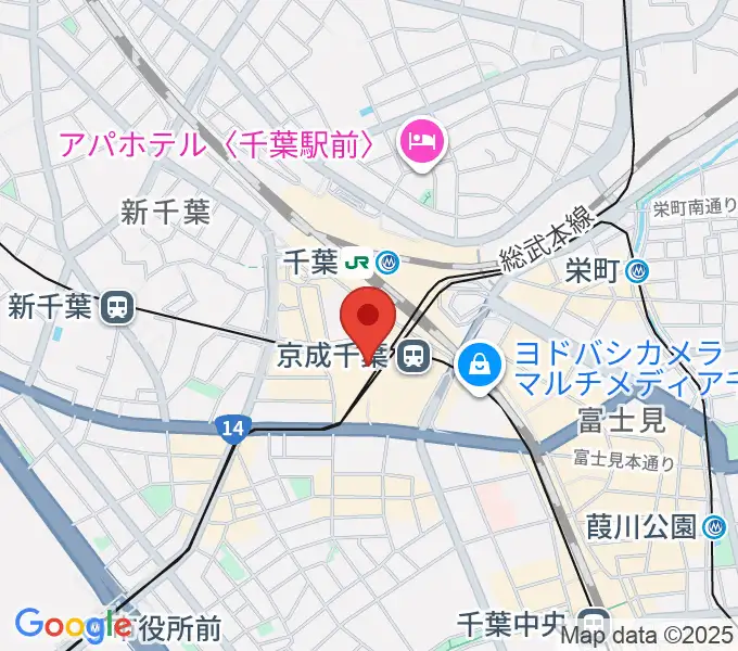 ミュージックアベニュー千葉ヤマハミュージックの地図