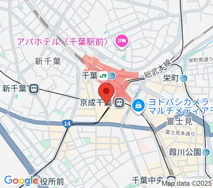 ミュージックアベニュー千葉ヤマハミュージックの地図