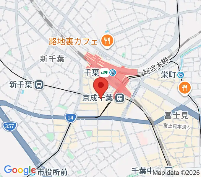 ミュージックアベニュー千葉ヤマハミュージックの地図