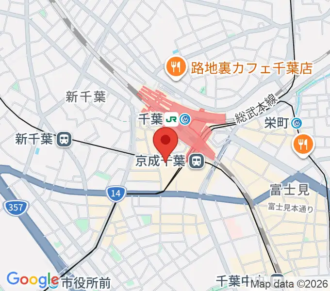 ミュージックアベニュー千葉ヤマハミュージックの地図