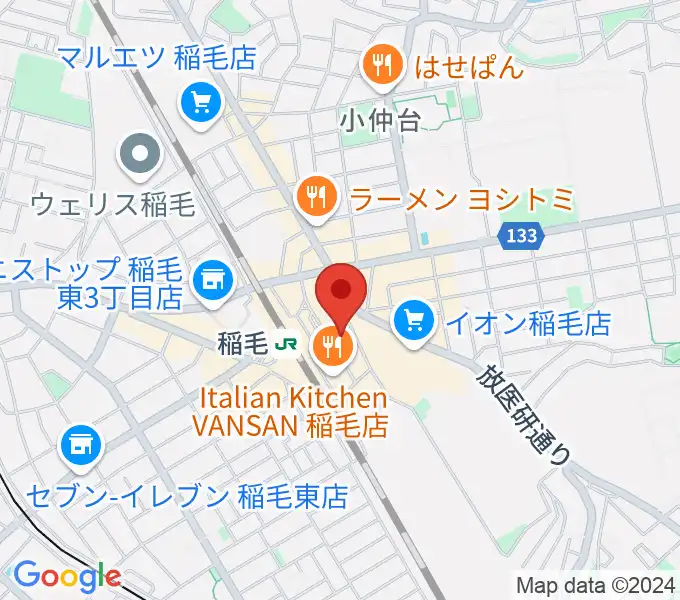 ミュージックアベニュー稲毛 ヤマハミュージックの地図