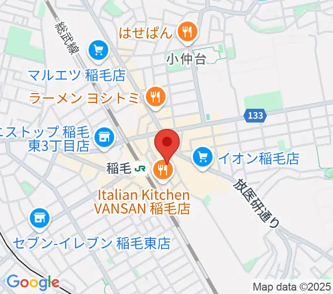 ミュージックアベニュー稲毛 ヤマハミュージックの地図
