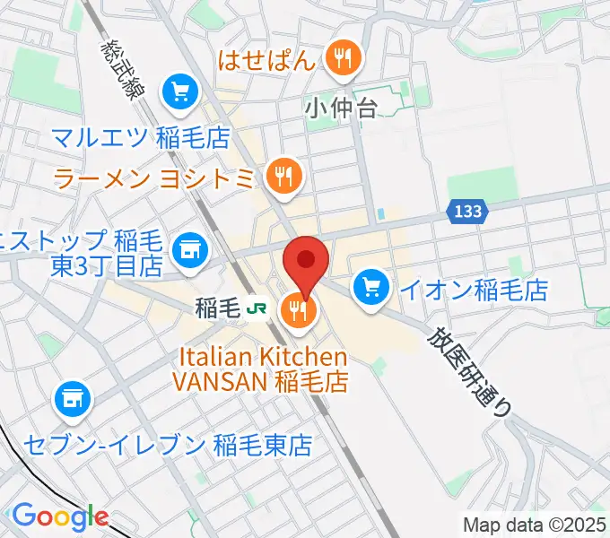 ミュージックアベニュー稲毛 ヤマハミュージックの地図
