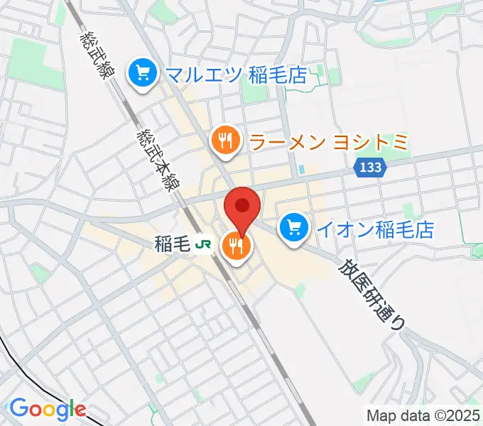 ミュージックアベニュー稲毛 ヤマハミュージックの地図