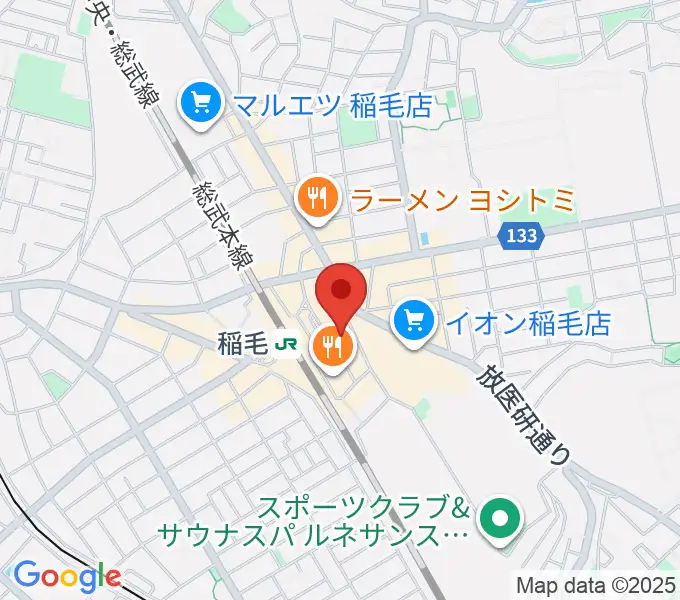 ミュージックアベニュー稲毛 ヤマハミュージックの地図